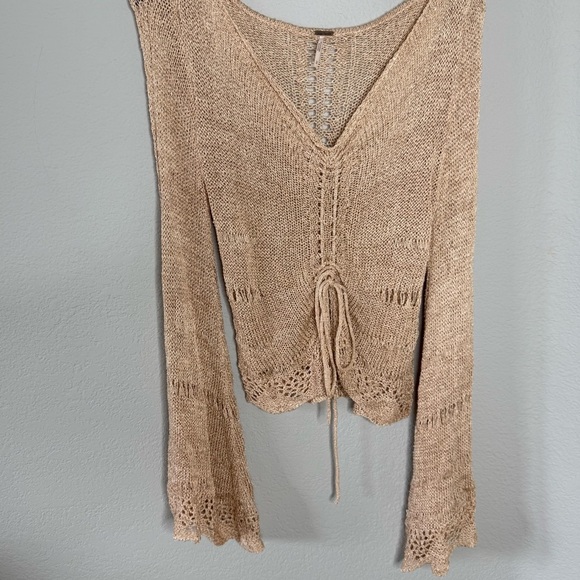 Free People Zinnia ruched open-knit top - Picture 3 of 7